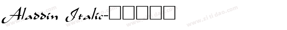 Aladdin Italic字体转换